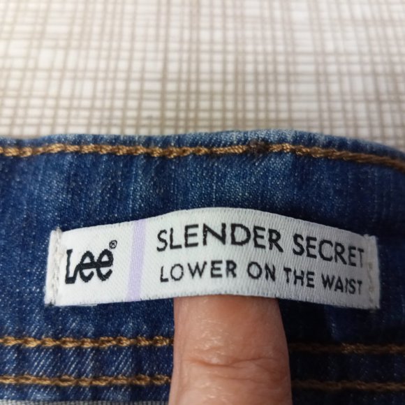 LEE Women's Boot Cut Jeans Size 10 S Slender Secret Lower Waist Button Flap PKTS - Picture 9 of 15